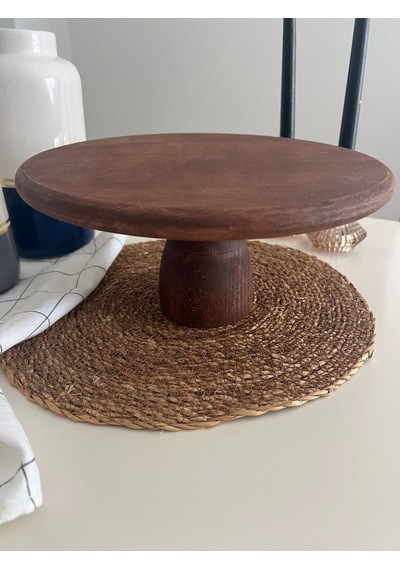 Hbs Art Design Ayaklı Ahşap Pasta Sunum Tahtası 29 Cm 001