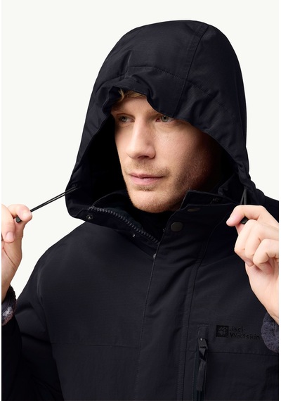 Jack Wolfskin Gletschersee Parka M Erkek Intense R Siyah