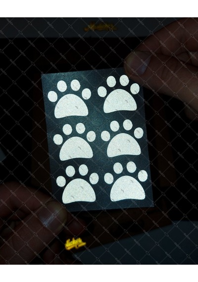 Bay Etiket Rfhlm19 Reflektif Kedi Patisi Izi Sticker Seti 4 Adet