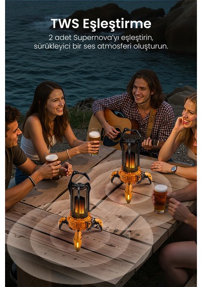 GravaStar Supernova Özel Seri Led Işıklı 25W Bluetooth Hoparlör