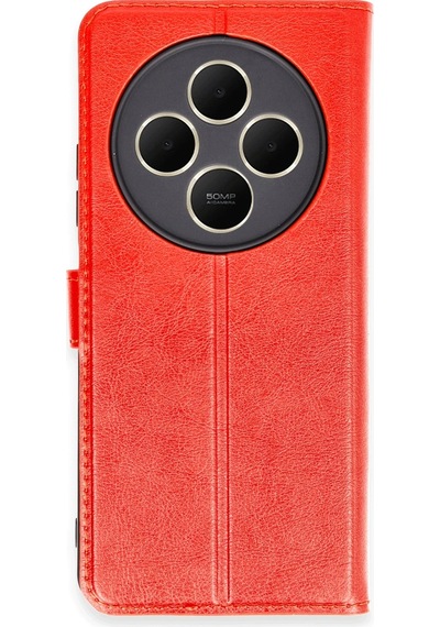 Uryport Xiaomi Redmi 14c Kılıf Trend S Plus Kapaklı Kılıf - Kırmızı