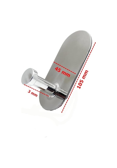 Tr Glare Mantar Kendinden Yapışkanlı Askılık Tekli Oval Krom 4 Lü Paket Diğer