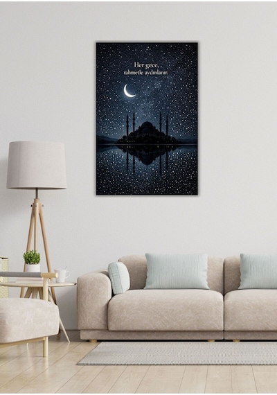 Dini Tablo, İslami Duvar Dekorasyonu, Oturma Odası Manevi Mdf Poster, İslami Tablo