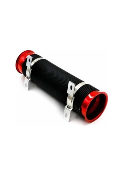 76mm Kıvrılabilir Akordion Hava Filtre Borusu Kırmızı