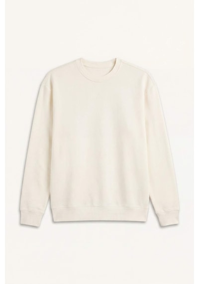 Defacto %100 Pamuk Basic Sweatshirt E8339ax26sper100 Ekru-er100