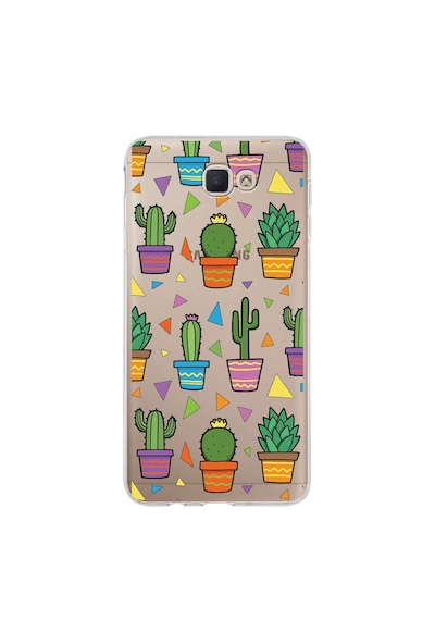 Samsung Galaxy J7 Prime İle Uyumlu 1mm Slim Fit Water Color 4 Baskılı Şeffaf Kılıf Şeffaf