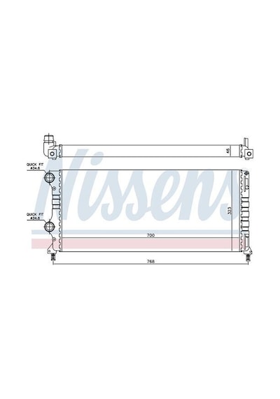 Autolux 46807378 Su Radyatörü Mekanik Mt 700x306x26 Mm