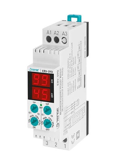 Tense Erv-09d ,ray/dın 110v..220vac/12vdc Kontak-1a1k Dijital Flaşör Zaman Röle