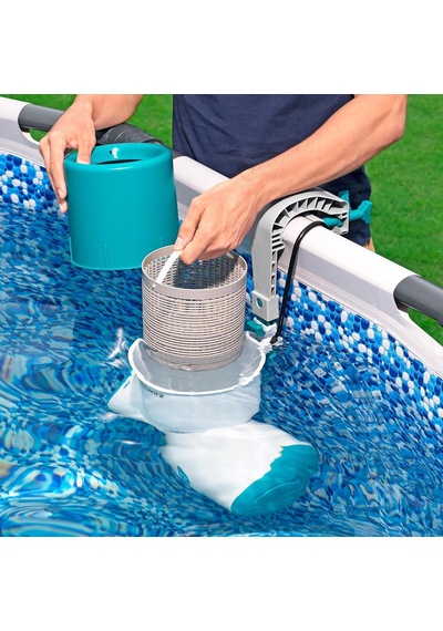 Skimatic 2 574 Litre Filtre Pompası Ve Sıyırıcı 40,5 Cm X 25 Cm X 42,5 Cm Yeşil/beyaz