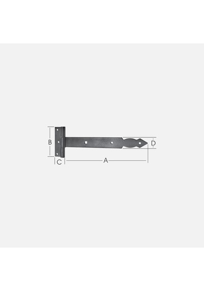 Ermo Dekoratif Kuyruklu Menteşe 120 Mm Siyah