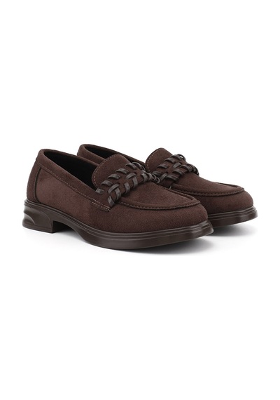 Gönderir Kadın Kahve Süet Loafer Ayakkabı Ddza87735801