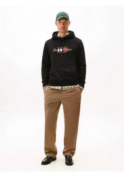 Tommy Hilfiger Mw0mw41502 Icon Gold Erkek Sweatshirt Siyah