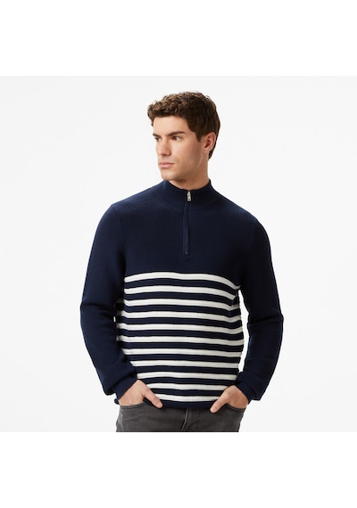 Nautica Erkek Lacivert Classic Fit Kazak Çizgili S57216t Lacivert