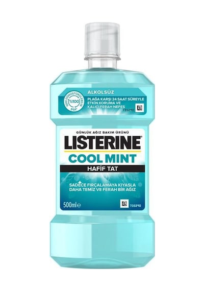 Listerine Cool Mint Hafif Tat Alkolsüz Ağız Bakım Suyu 500ml X 3