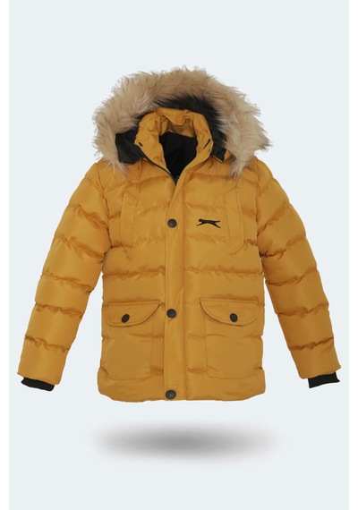 Slazenger Napolı I Unisex Çocuk Mont & Kaban Hardal