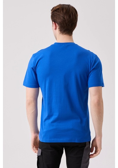 Galanthus V Yaka T-shirt - Nefes Alabilir, Rahat Ve Sade Tasarım Saxmavi