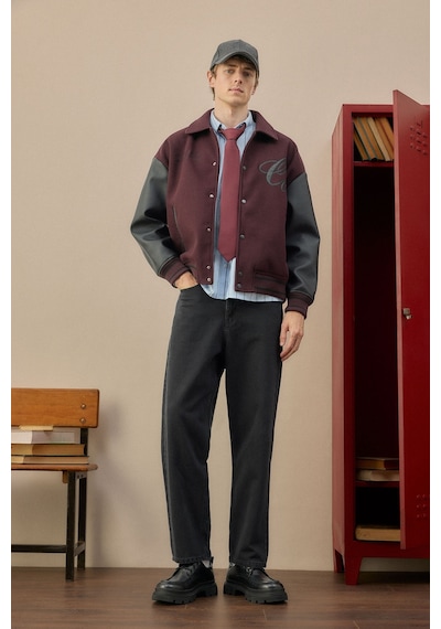 Defacto Oversıze Çıtçıtlı Bomber Ceket Mont H1575ax26aubr125 Bordo-br125