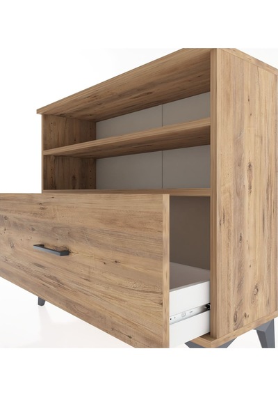 Arges Şifonyer 2 Raflı Tek Çekmeceli 88x30x80 Çam-çam Çam