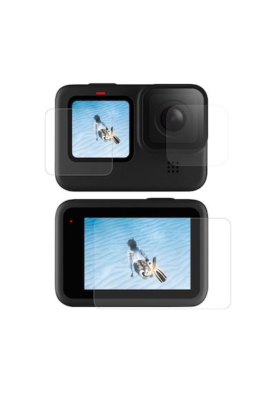 Gopro Hero 9 Black İçin Ekran Lens Koruma Seti Şeffaf
