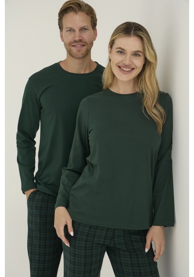 Kocabey 9273-k Kadın O.yaka Pijama Takım Yeşil