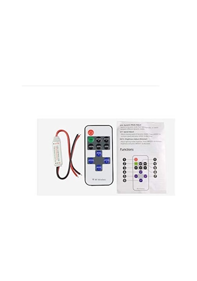 Uzaktan Kumandalı Şerit Led Dimmer Led Işık Kontrolü 12v/24v Pil Hediyeli 10 Parça Siyah