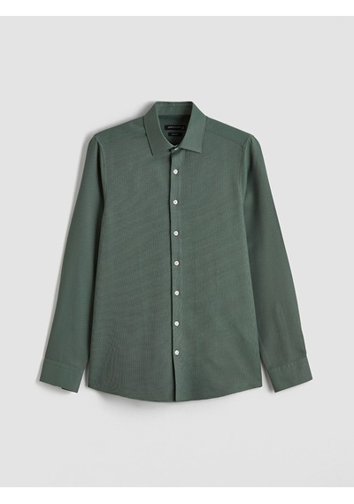 Lcw Busıness Yeşil Slim Fit Armürlü Erkek Gömlek