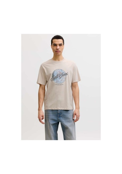 Jack & Jones Jjhonolulu Shape Moonbeam Bej Erkek Tişört 12288088 Beige