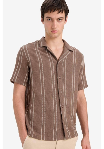 Defacto Regular Fit Polo Yaka Jakarlı Kısa Kollu Gömlek E5680ax25smbn322 Kahve Defacto Regular Fit Polo Yaka Jakarlı Kısa Kollu Gömlek E5680ax25smbn322 Kahve