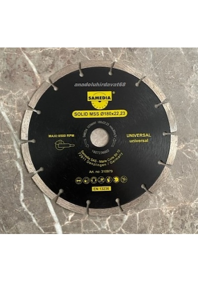 Samedia 180mm Taş Kesici Beton Kesme Elması Tuğla Kiremit Kesici Germany
