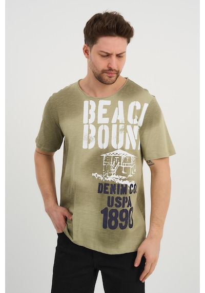 Alexandergardi Alexandergardı Kısa Kollu Baskılı Regular T-shirt 1194195 Haki