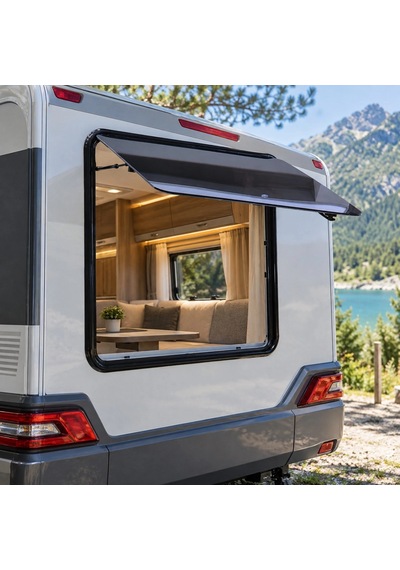 Jarup Flat Kare Karavan Penceresi 90x90 Cm Siyah Jr9090fb S