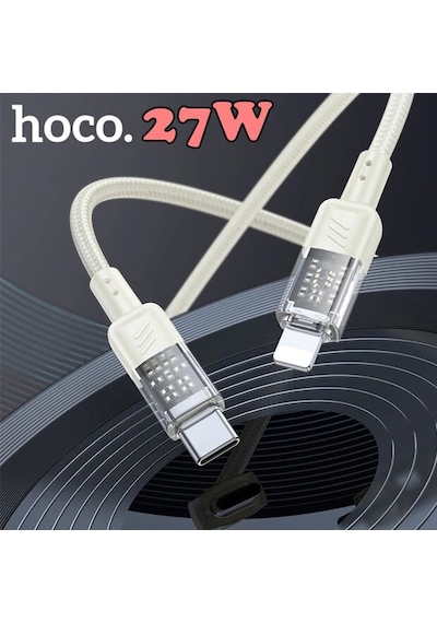 Hoco U129 Transparan Type-c To Lightning Data Ve Şarj Kablosu 1m- 5775