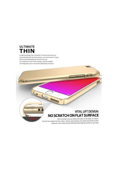 Ringke Slim Apple Uyumlu iPhone 6s Plus/ 6 Plus İle Kılıf Rose Gold