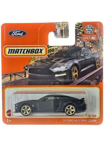 Matchbox - 19 Ford Mustang Coupe - Black 1/64 Jfn10 Siyah