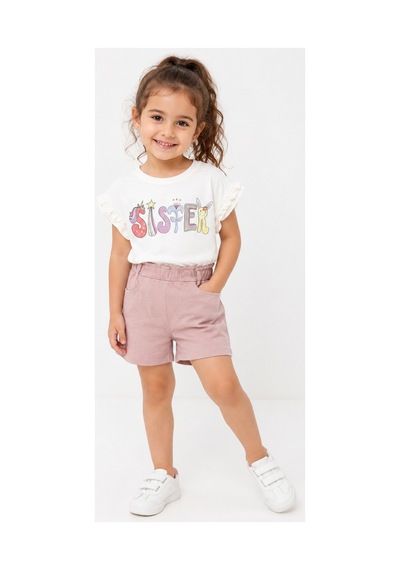 İrem Çocuk Giyim Kız Çocuk Kolları Fırfırlı Sister Yazılı Şortun Beli Lastikli Cepli Ekru Renk Kısa Kollu Takım Ekru İrem Çocuk Giyim Kız Çocuk Kolları Fırfırlı Sister Yazılı Şortun Beli Lastikli Cepli Ekru Renk Kısa Kollu Takım Ekru