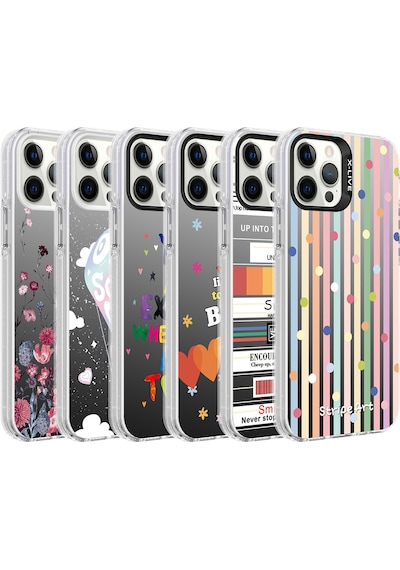 Apple Uyumlu iPhone 12 Pro Desenli Klfs Silver Sert Kılıf-balon Balon