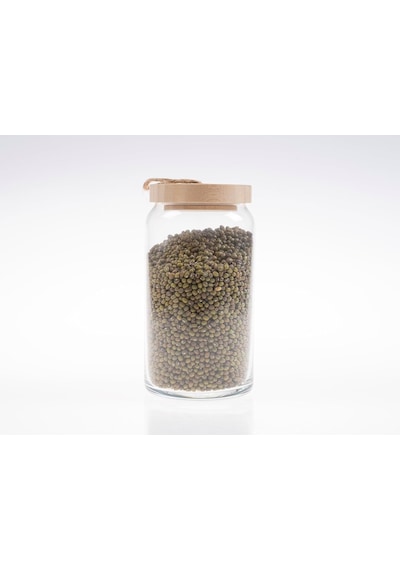 Bivium Bambu Kapaklı Hava Geçirmez Cam Kavanoz, Saklama Kabı, Makarna, Kuruyemiş, Bakliyat, Erzak Kavanozu 1 Adet, 1200 Ml 7009