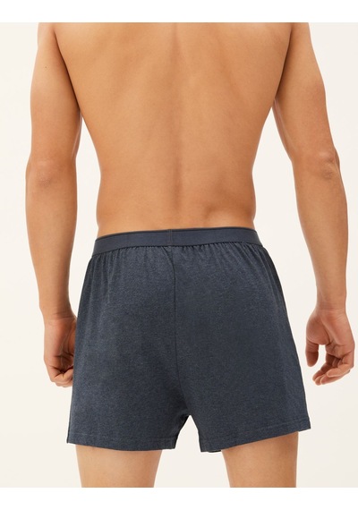 Marks & Spencer Saf Pamuklu 5'li Nefes Alabilir:trade Mark: Boxer Seti Mavi
