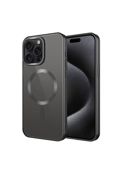 Apple İphone 15 Pro Kılıf Mat Tasarımlı M-safe Wireless Şarj Özellikli Zore Mat Setro Kapak - Lacivert