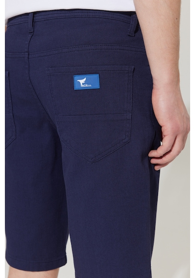 Ac&Co / Altınyıldız Classics Erkek Lacı Slim Fit Dar Kesim 5 Cep Armürlü Şort Çok Renkli