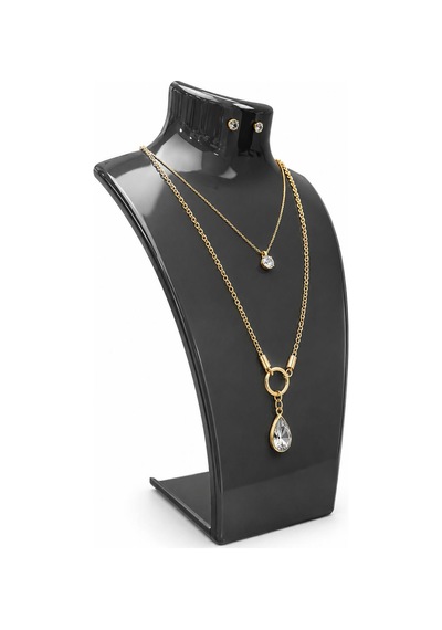 Kolye Standı Akrilik -takı Teşhir Ve Saklama Standı Antrasit Gri 19x30 Cm