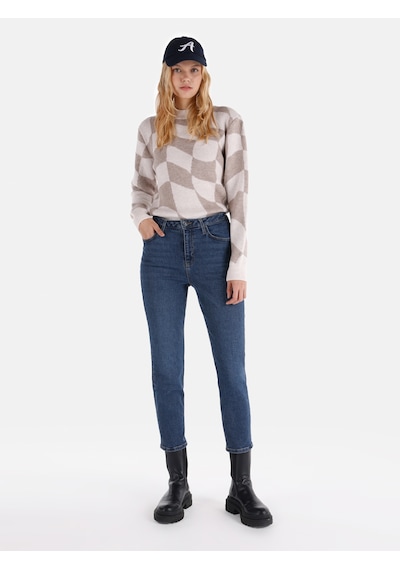 Colins 891 Maya Slim Fit Normal Bel Daralan Paça Mavi Kadın Pantolon Cl1066398 Denim