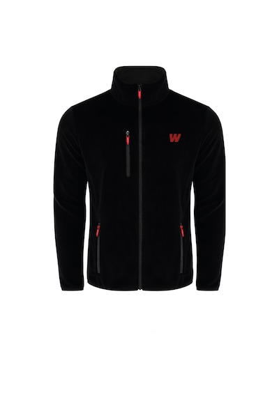 Walke Premium Erkek Tam Cepli Fermuarlı Outdoor Spor Polar Ceket Siyah