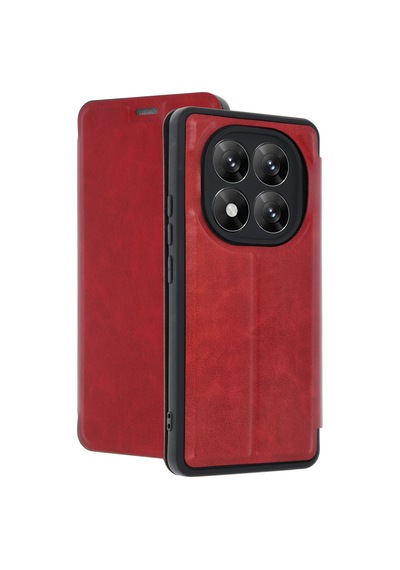 Cosmotex Newface Xiaomi Redmi Note 14 Pro 5g Kılıf Flip Cover - Kırmızı