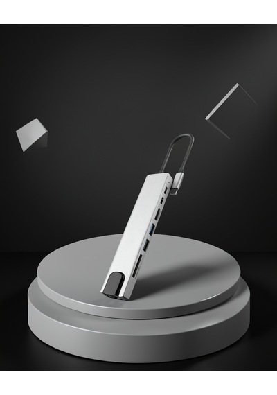 Type-c Dönüştürücü Hub Alüminyum Kasa, Hdmı Ve Usb 3.0
