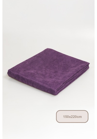 Elart Soft Kadife Masa Örtüsü Dikdörtgen 150x220 Cm Mor Mor