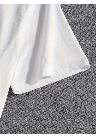 Startmore Unisex Baskılı Oversize Beyaz