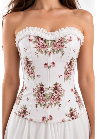 L'aura Corset Aria Bayan Korse Büstiyer Beyaz
