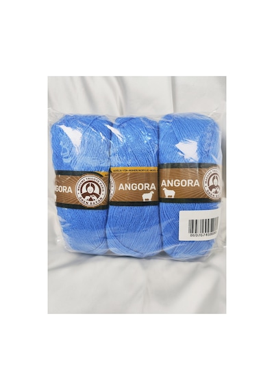 Angora Açık Mavi El Örgü İpi 3 Adet - Renk: 015