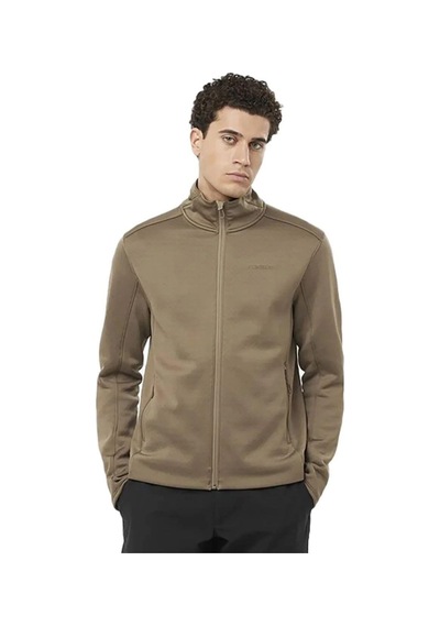 Salomon C23291 Sntial Midfleece Fz Erkek Polar - Kahverengi Kahverengi